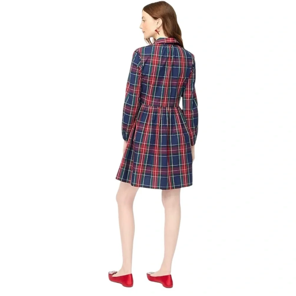NWT J. Crew Plaid Button Down Shirt Dress